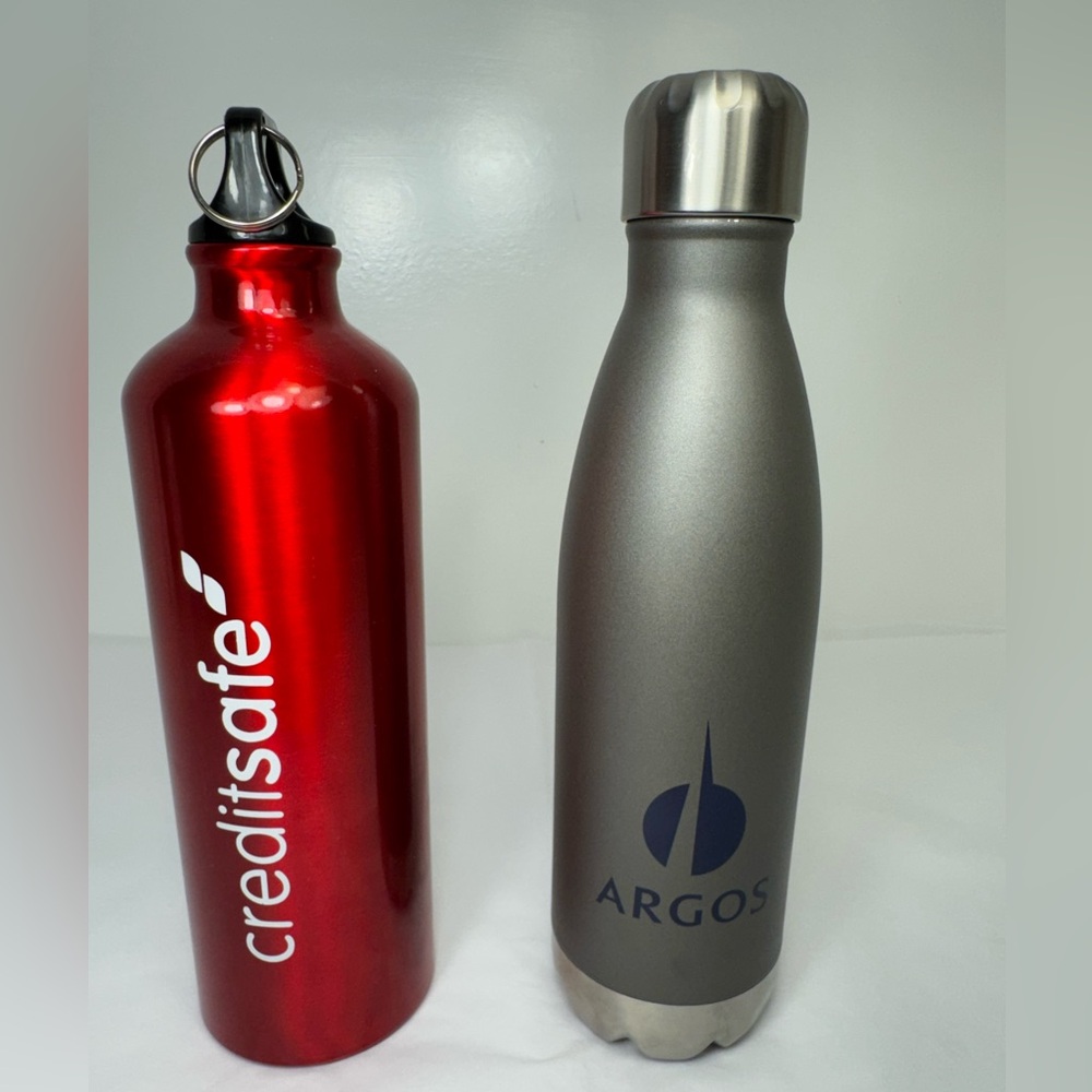 NWOT Red and Gray Water Bottles